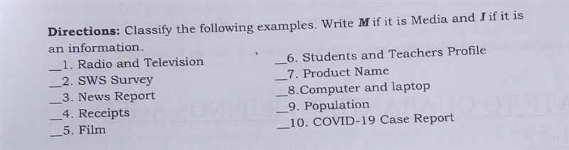 Please Help Me This... Classifying Media or Information. ​-example-1