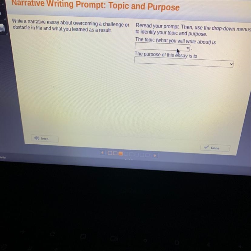 SLISH LANGUAGE ARTS 9 (20-21) Narrative Writing Prompt: Topic and Purpose Write a-example-1