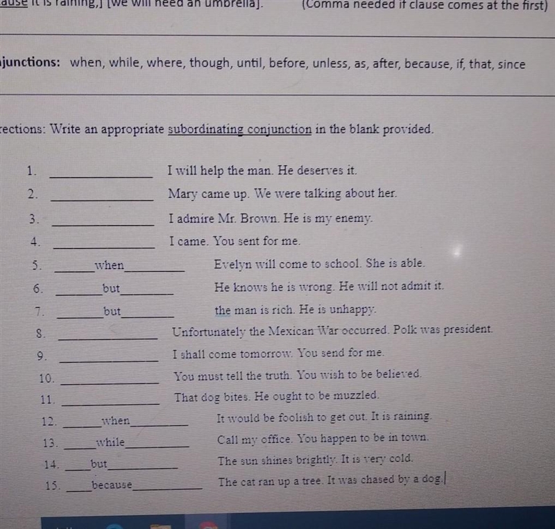 Write an appropriate subordinating conjunction in the blank period ​-example-1