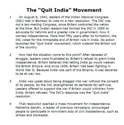 60 POINTS PLEASE ANSWER FAST Based on the two passages you have read, “The ‘Quit India-example-1