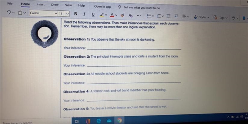 Easy 7th grade work on inferences ! Please help fast !-example-1