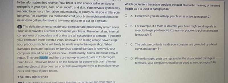 I have highlighted the word in paragraph 8. I need help thanks!-example-1