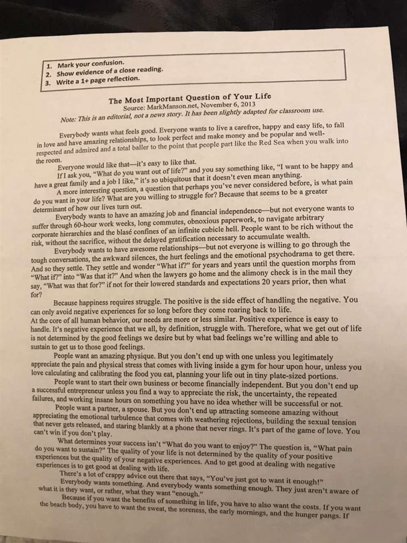The most Important question of your life. write reflection ill give points-example-1