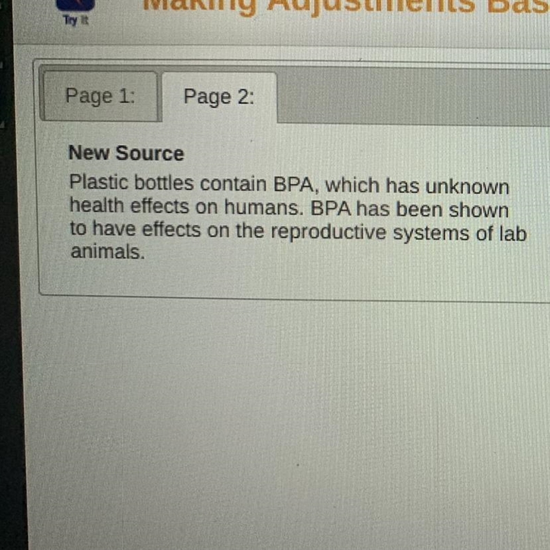 Fernando wrote an argument in favor of a ban on bottled water. He then came upon a-example-1