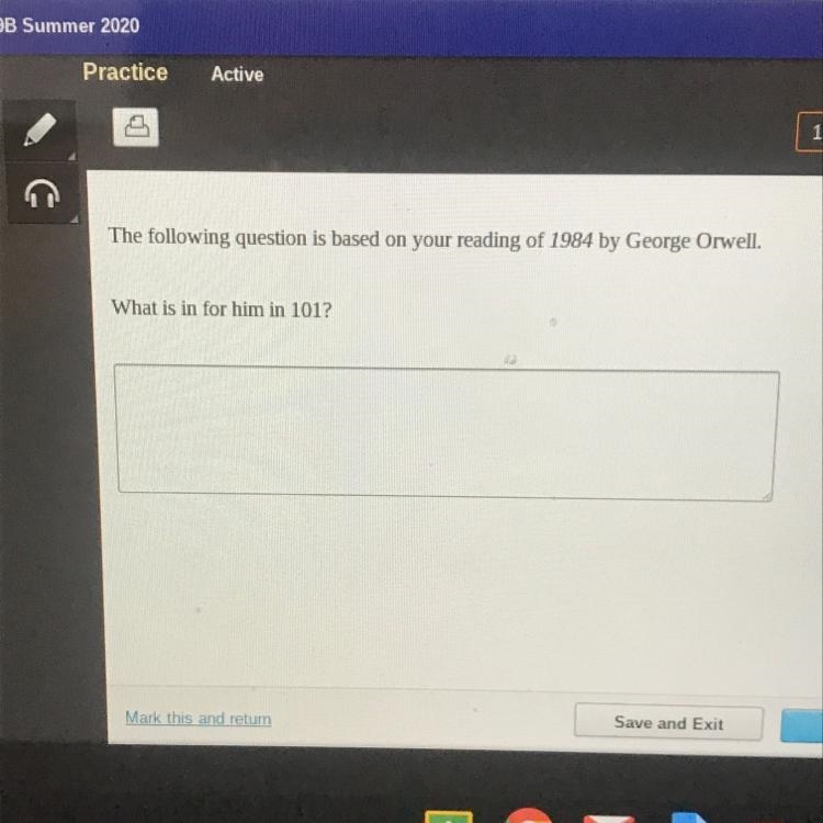 The following question is based on your reading of 1984 by George Orwell. what is-example-1