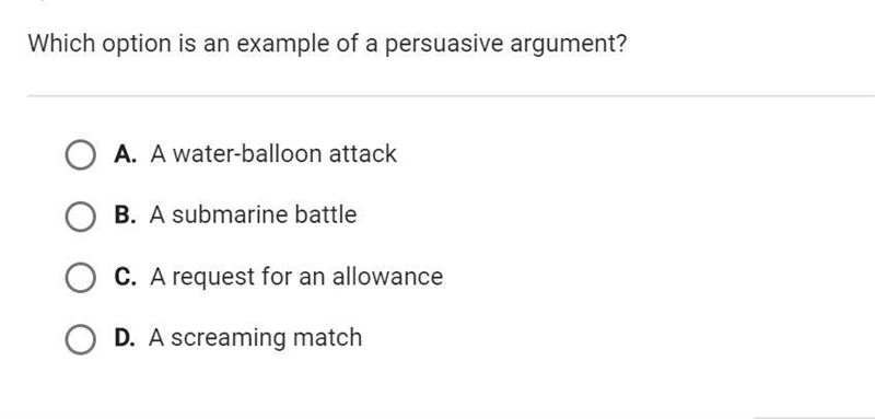 Which opinion is an example of a persuasive argument?-example-1