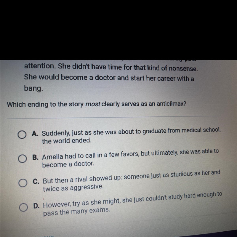 PLEASE HELP Ever since she was little, people told Amelia she would never become a-example-1