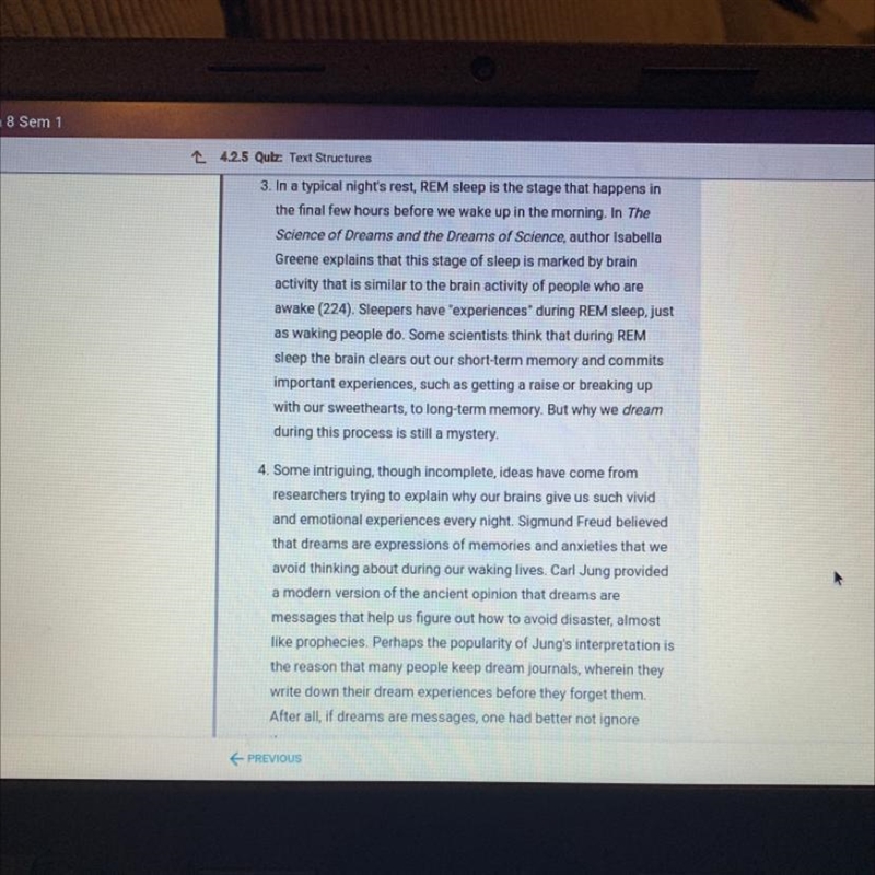 Which is the best example of a description paragraph in the essay? A. Paragraph 3 B-example-1