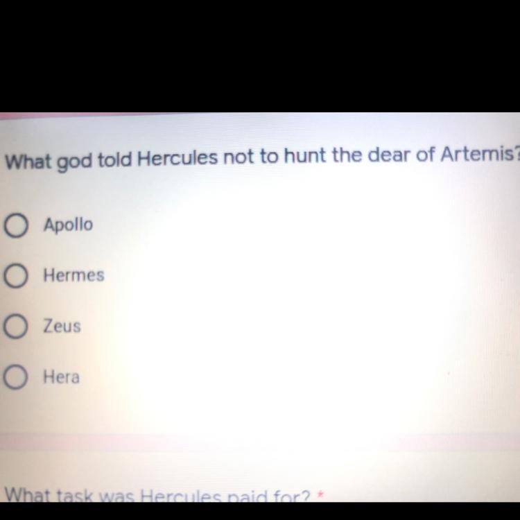 What God told Hercules not to hunt the deer of Artemis?-example-1