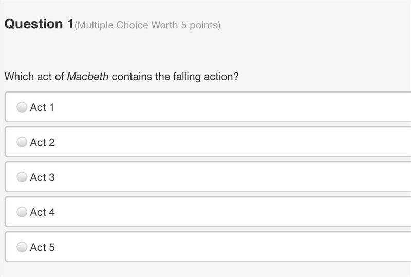 Which act of Macbeth contains the falling action?-example-1