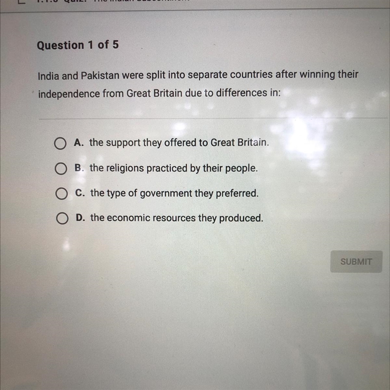 India and Pakistan were split into separate countries after winning their independence-example-1