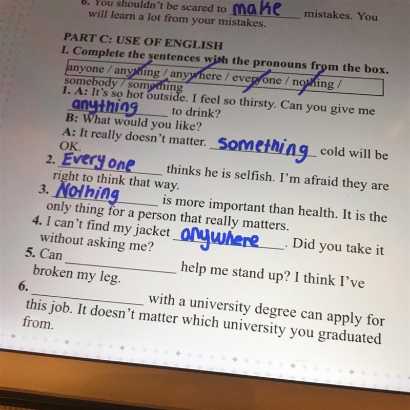 What is 5 and 6 and please check my answers i’m from Turkey-example-1