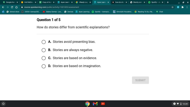 How do stories differ from scientific explanations-example-1