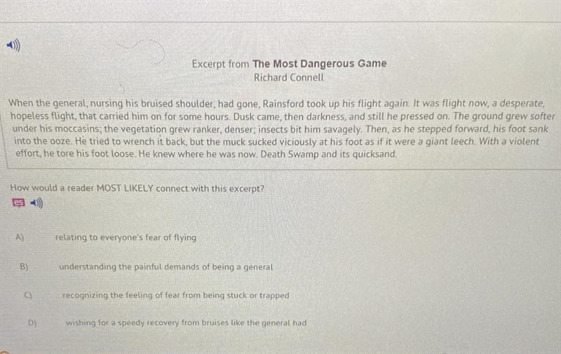 How would a reader MOST LIKELY connect with this excerpt?-example-1