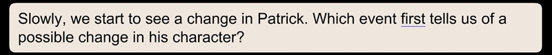 Select the best answer to the question. A Patrick started to attend as many court-example-1