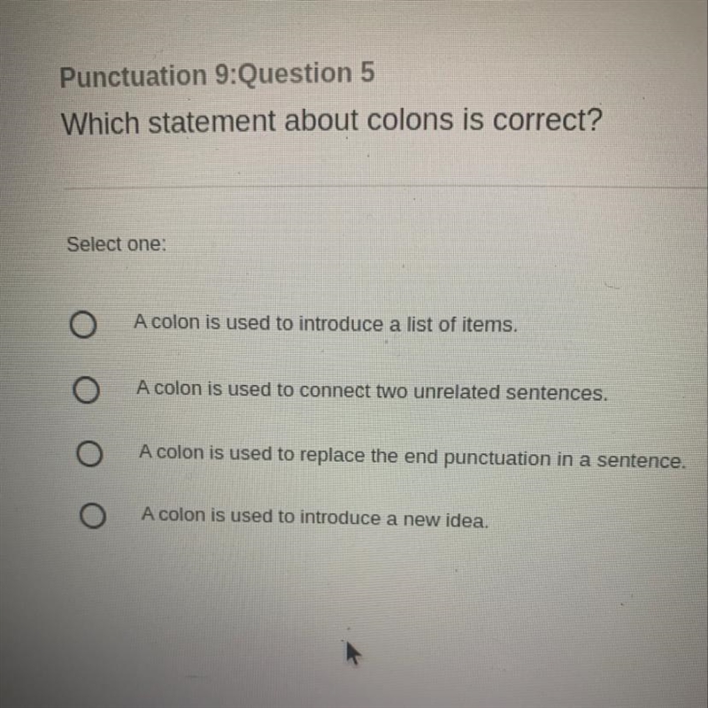 Witch statement about colons is correct-example-1