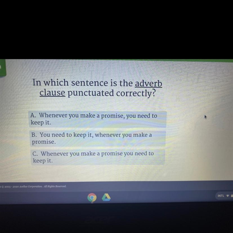 In which sentence is the adverb clause punctuated correctly?-example-1