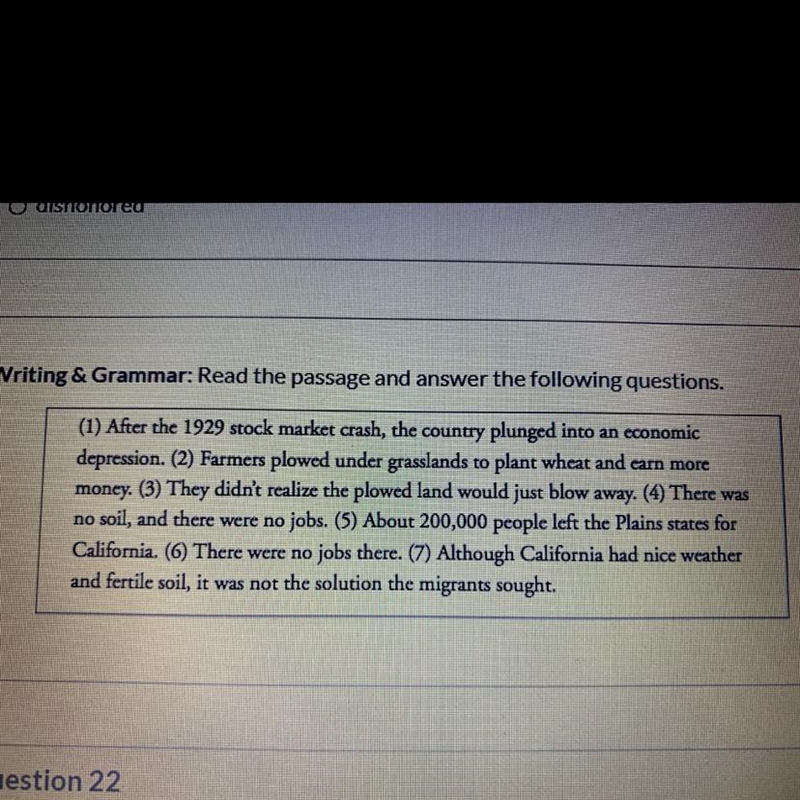 Choose the correct way to rewrite sentence 7 by using a prepositional phrase. A. Although-example-1