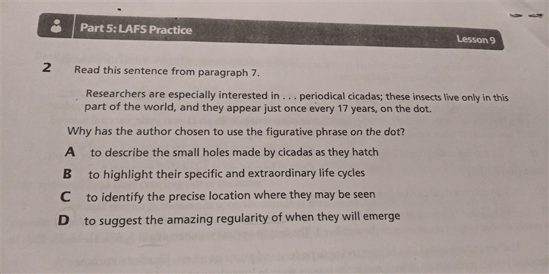 Why has the author chosen to use the figurative phrase on the dot?-example-1