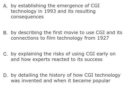 How is paragraph 2 structured in CGI Is the Future of Movies? Paragraph 2: When the-example-1