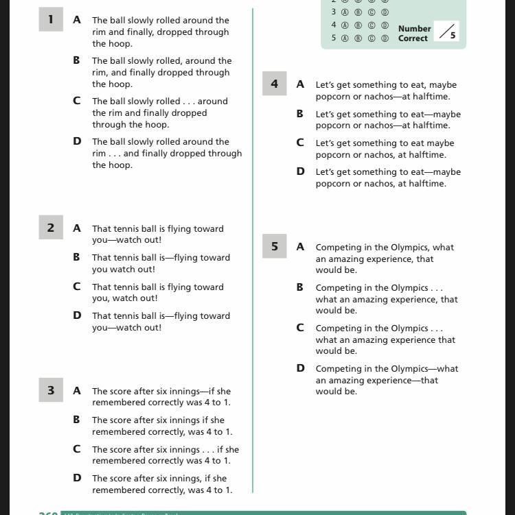 Help asap!!!!! question: Choose the best way to punctuate the pause in each sentence-example-1