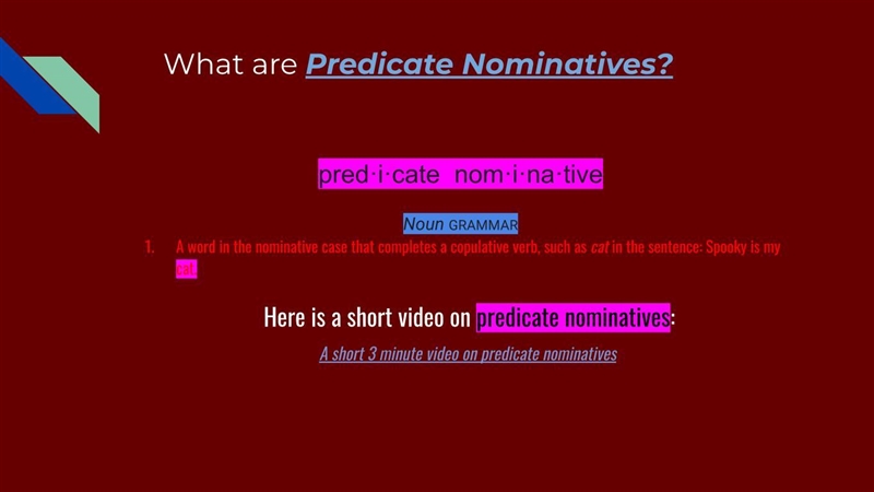 Struggling with Predicate Nominatives? I made a slideshow. And the rest will be continued-example-4