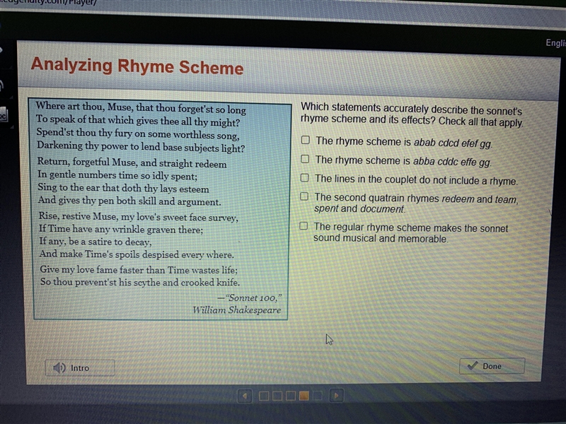 Analyzing rhyme scheme-example-1