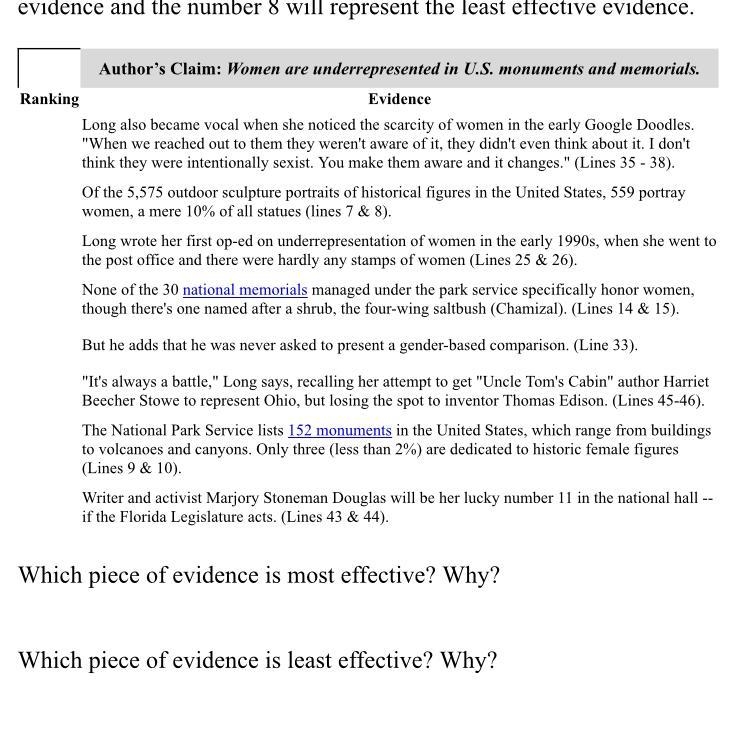 Please help!!! 30 points!! What piece of evidence is most effective? Why? What piece-example-1