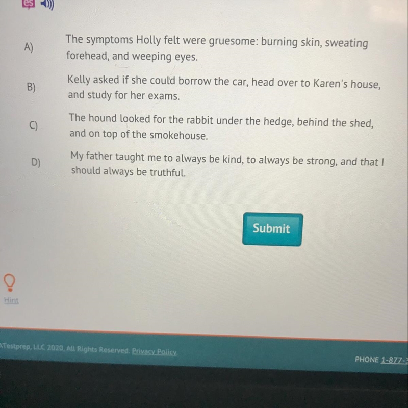 Which sentence has an error in parallel structure?-example-1