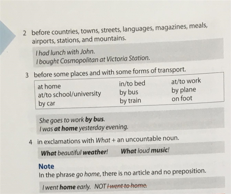 Find examples of the uses of articles which you have on p. 145/ 146 in the text about-example-3