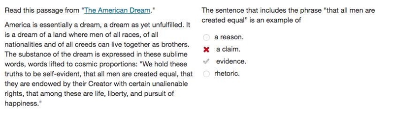 Read this passage from "The American Dream." America is essentially a dream-example-1