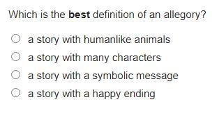 Which is the best definition of an allegory?-example-1