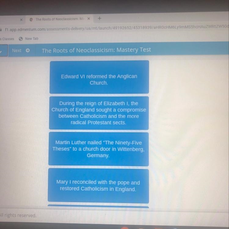 Drag each tile to the correct box. Put the events of the English Reformation in the-example-1