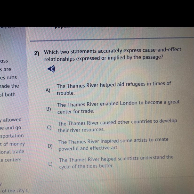 1) The passage states that the British used the Thames for defense, but how did the-example-1