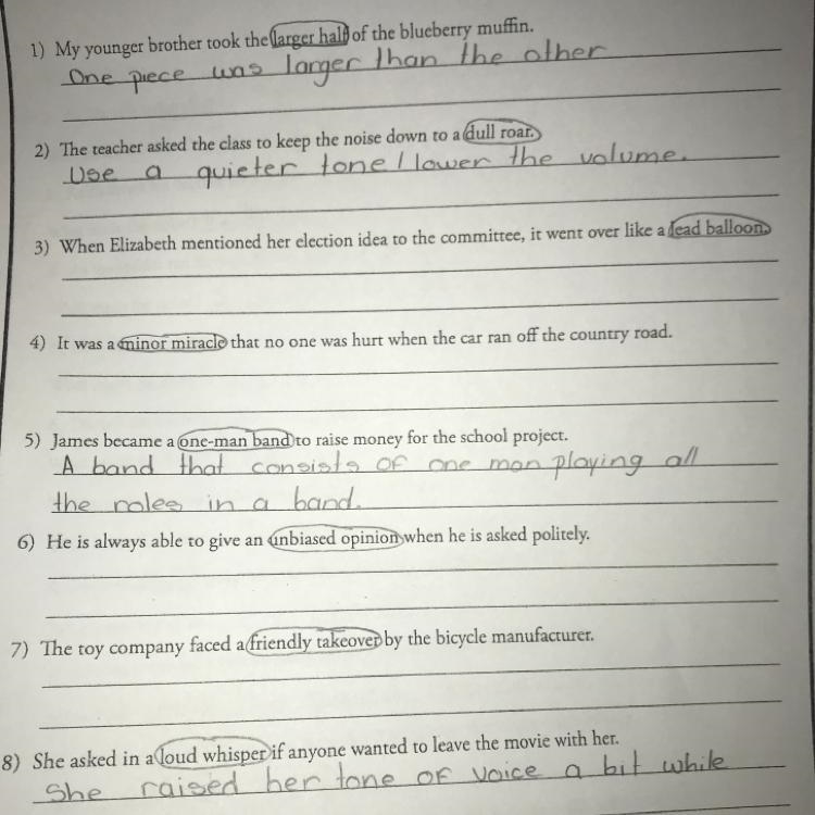 Can someone please very simply explain the oxymoron for 3,4,6 and 7-example-1