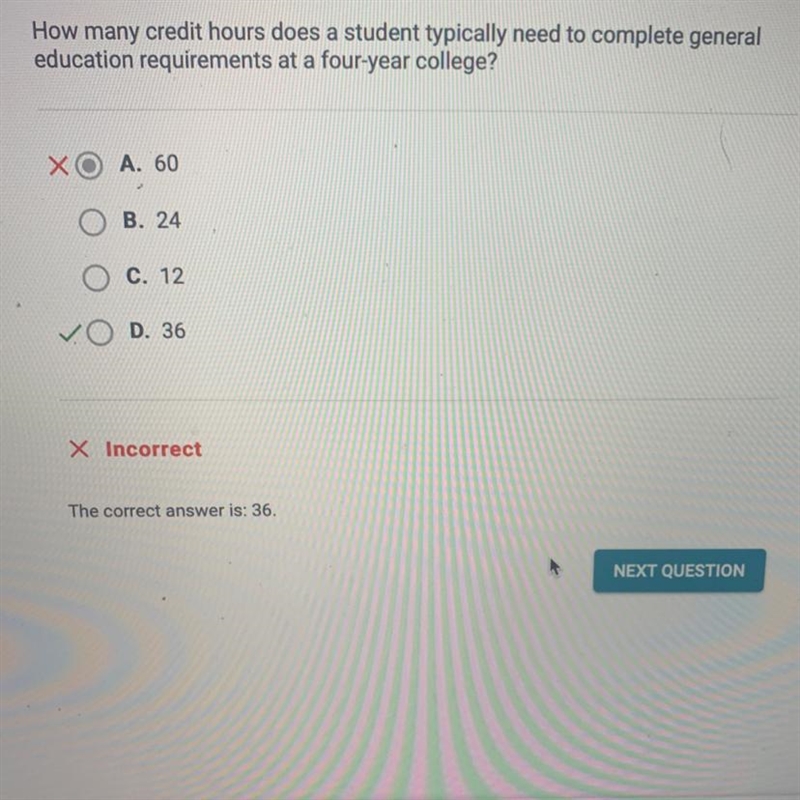 How many credit hours does a student typically need to complete general education-example-1