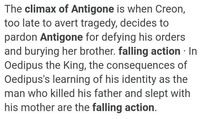 Which is the climax of Antigone?-example-1