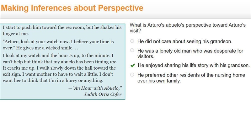 I start to push him toward the rec room, but he shakes his finger at me. “Arturo, look-example-1