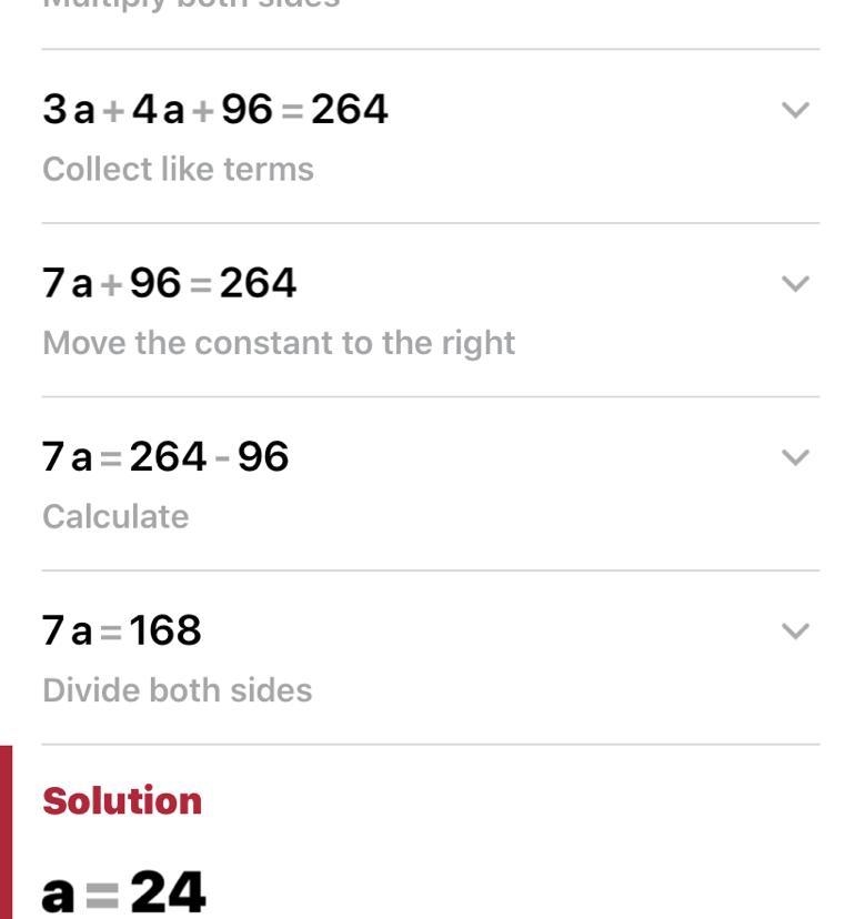 Describe the steps you used to solve the equation and find the amount of Carrie’s-example-1