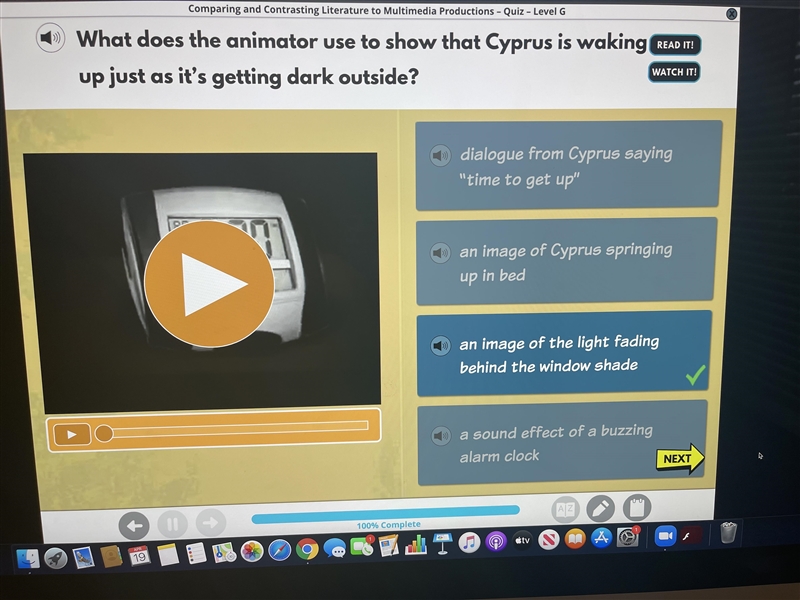 what does the animator use to show that cyprus is waking up just as it’s getting dark-example-1