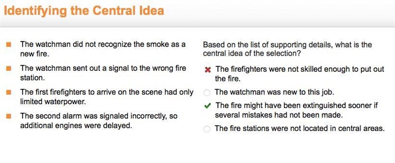 The watchman did not recognize the smoke as a new fire. The watchman sent out a signal-example-1