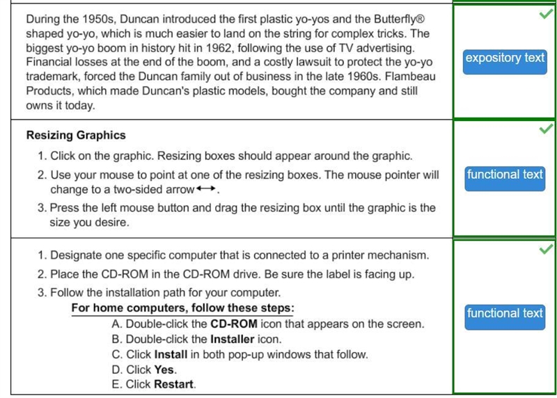 Identify each passage as either functional text or expository text-example-2