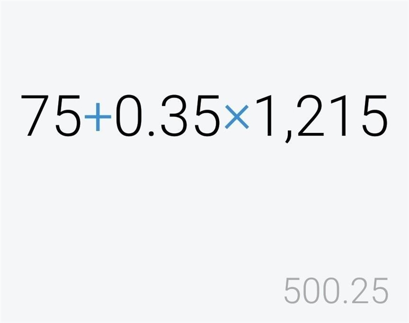 The milk supplier charges $0.35 per bottle of milk, in addition to $75 for delivery-example-1