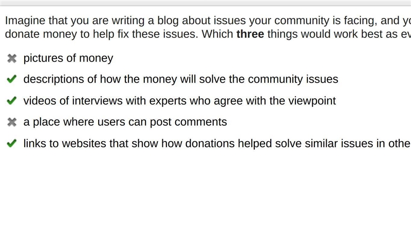 Imagine that you are writing a blog about issues your community is facing, and your-example-1