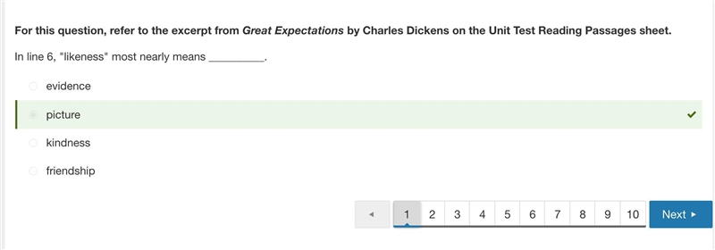 For this question, refer to the excerpt from Great Expectations by Charles Dickens-example-1