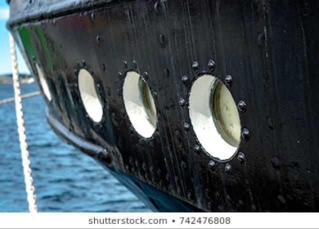 What is a porthole on a boat? A a door B a drain C a storage compartment D a window-example-1