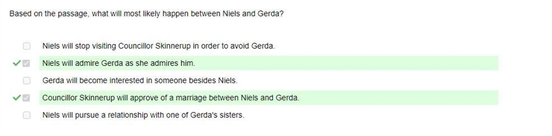 Based on the passage, what will most likely happen between Niels and Gerda? Niels-example-1