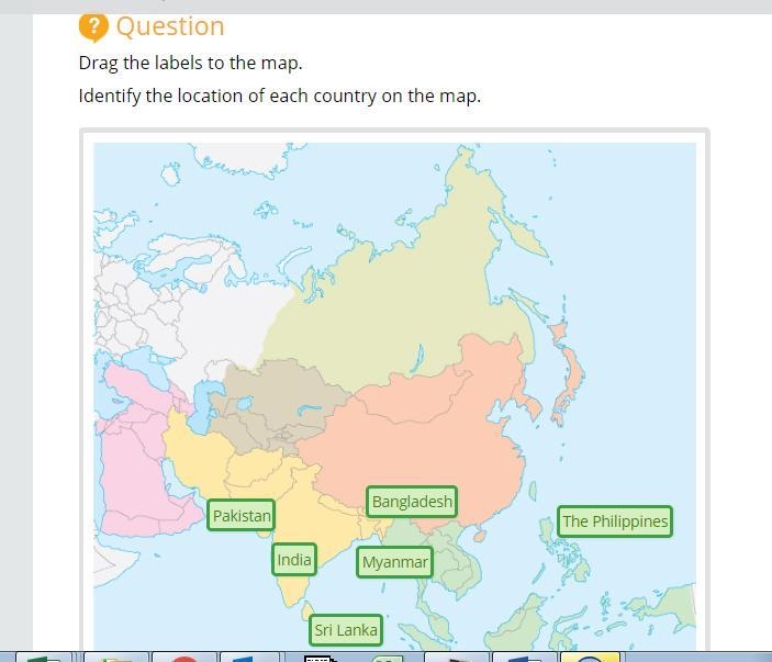 Questions 1. Identify each of the countries numbered on the map. 2. Colour in red-example-1