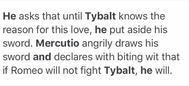 How does Mercutio treat Tybalt when he appears in act 3 scene 1-example-1