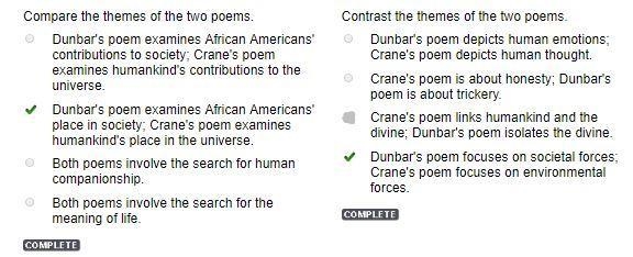 Compare and contrast Angelou and Dunbar’s poems.-example-1